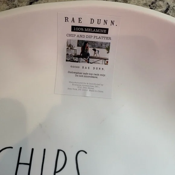 Rae Dunn White Chips and Dip Tray - Picture 2 of 3